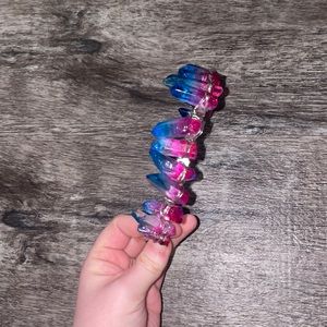 Blue and Pink Crystal Headband